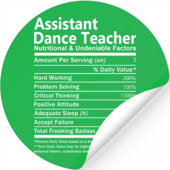 Discover Assistant Dance Teacher Stickers - Nutritional And