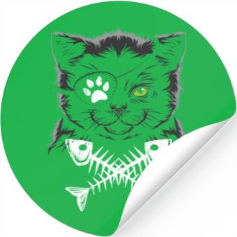 Discover Pirate cat Stickers