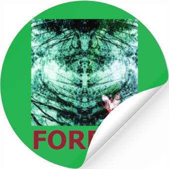 Discover Green forest mandala red Stickers