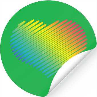 Discover Rainbow Heart (Love / Scribble / PNG) Stickers