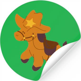 Discover cowboy horse Stickers