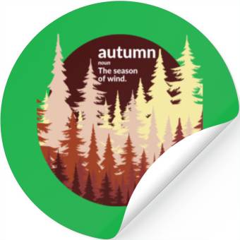 Discover Autumn Forest Sun Stickers