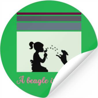 Discover A beagle is forever Stickers