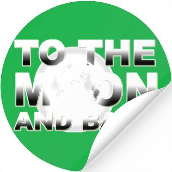Discover TO THE MOON AND BACK SILVER Stickers