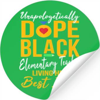 Discover elementary teacher Afro Pride Stickers