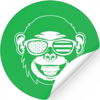 Discover Chimpanzee Orangutan Monkey Head Monkey Stickers
