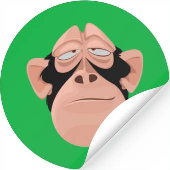 Discover Monkey face Stickers