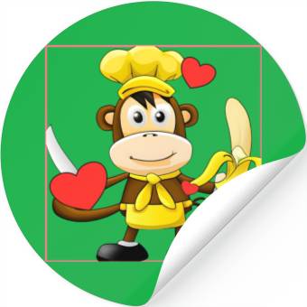 Discover Banana monkey cooks Stickers