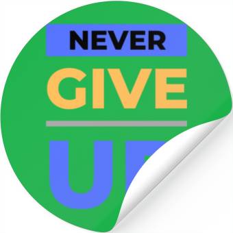Discover never give up Stickers