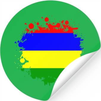 Discover Mauritius blob flag design Stickers