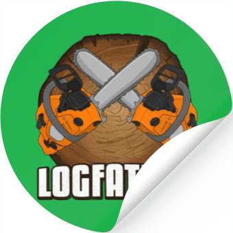 Discover chainsaw Logfather Lumberjack Stickers