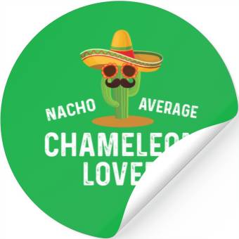 Discover Nacho Average Chameleon Lover Stickers
