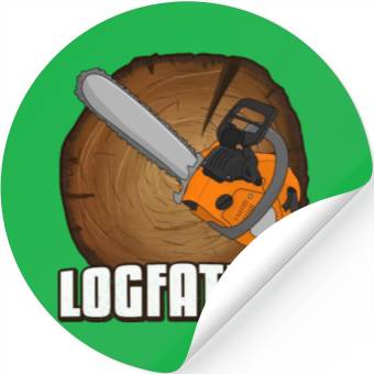 Discover chainsaw Logfather Lumberjack Stickers