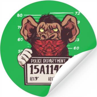 Discover Monkey Mugshot Stickers