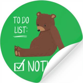 Discover To Do List Nothing Bear Sleep Stickers
