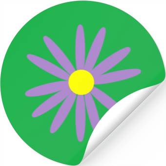 Discover Lavender Daisy Stickers