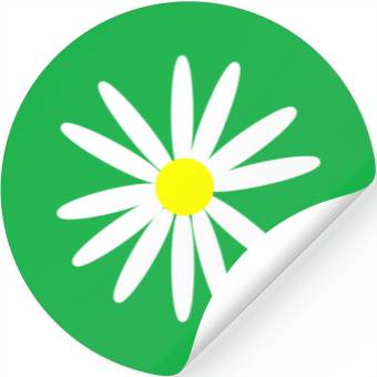 Discover White Daisy Stickers