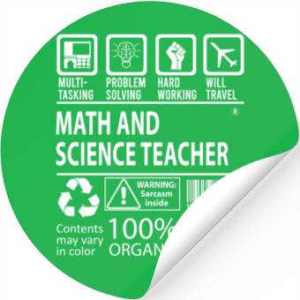 Discover Math And Science Teacher Stickers - Multitasking Jo