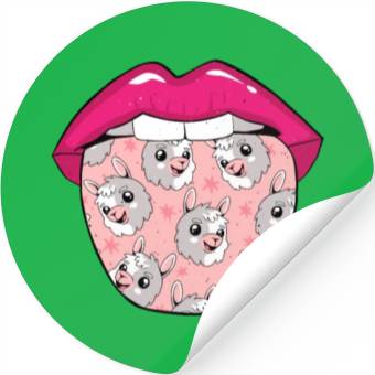 Discover Llama Tongue Stickers