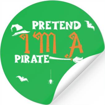 Discover Pretend I'm A Pirate - Halloween Stickers