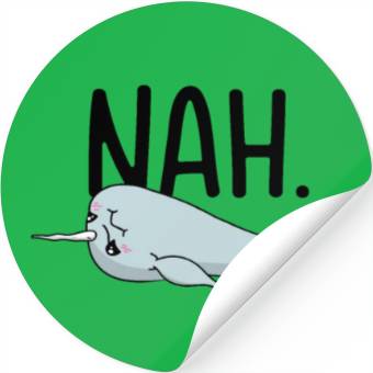 Discover Procrastinating Narwhal Lover Aquatic Animals Stickers