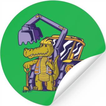 Discover Construction worker alligator Construction worker Stickers