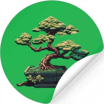 Discover 8 Bit Bonsai Tree Stickers
