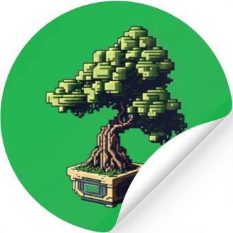 Discover 8 Bit Bonsai Tree Stickers