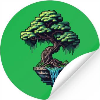 Discover 8 Bit Bonsai Tree Stickers