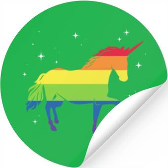 Discover LGBT Unicorn Rainbow Flag Stickers
