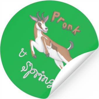 Discover Pronk and Spring Springbok Stickers