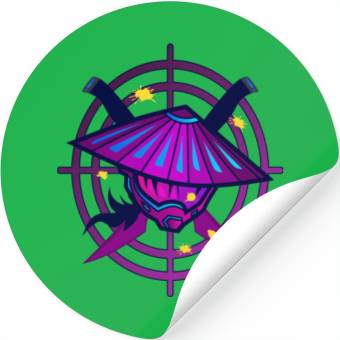 Discover Samurai Monster Paintball Stickers
