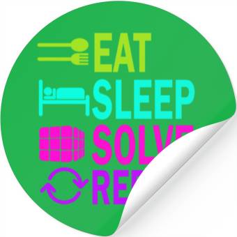 Discover Eat Sleep Solve Repeat Math Speed Cubing Genie Stickers