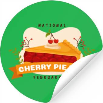 Discover national cherry pie day Stickers