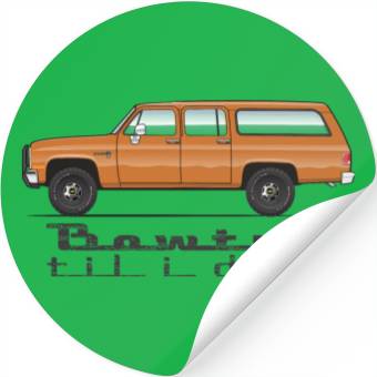 Discover bowtie Burnt Orange Stickers