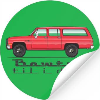 Discover bowtie Cardinal Red Stickers