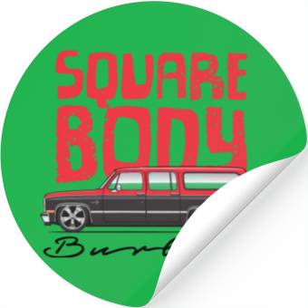 Discover square Cardinal Red Stickers