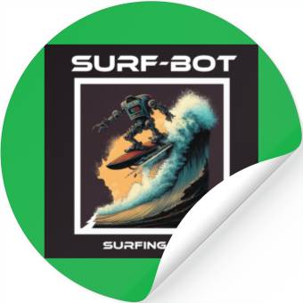 Discover Surfing Robot 2.0 Stickers