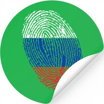 Discover Russian flag fingerprints Stickers