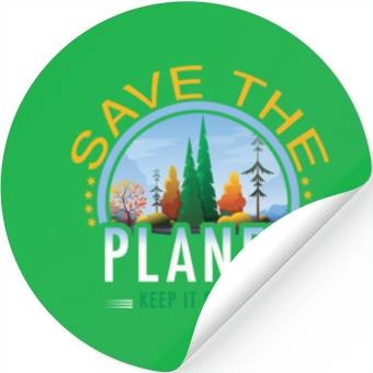 Discover Save the planet keep it green Stickers