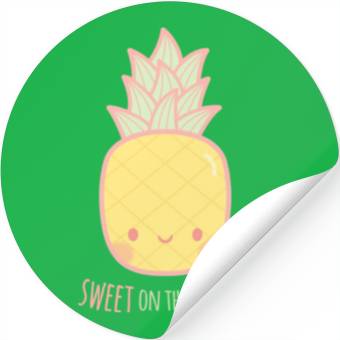Discover Cute Sweet On the Inside Pineapple Stickers