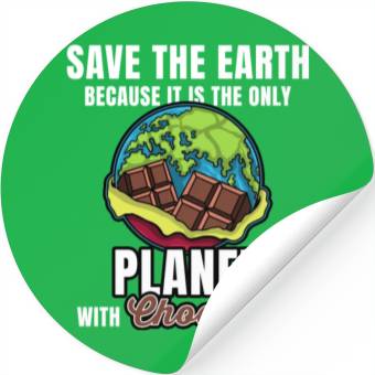 Discover Save Planet Chocolate Stickers