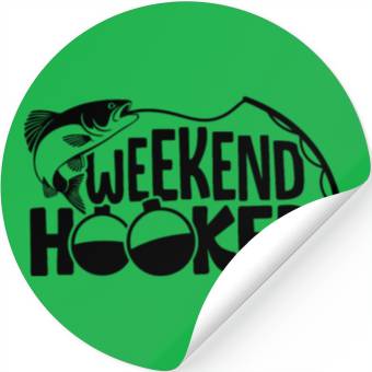 Discover Weekend Hooker Stickers Fishing
