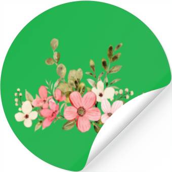 Discover pink flower Stickers