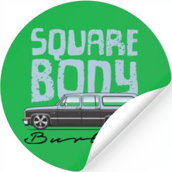 Discover square body Light Blue Stickers