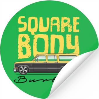 Discover square body Colonial yellow Stickers