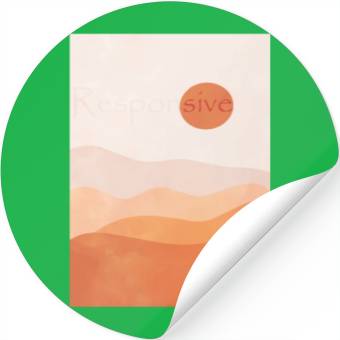 Discover Responsive Abstract warm Deser, inspirational mean Stickers