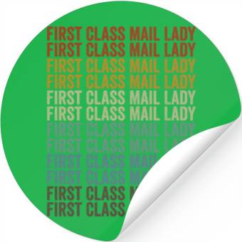 Discover First Class Mail Lady Postal Worker Mail Lady Stickers