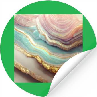 Discover Pastel Agate Geode Stone Stickers