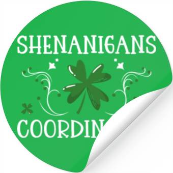 Discover Shenanigans Coordinator Funny St Patricks Day Stickers
